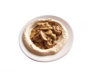 Hummus with mushroom at Shoshana Restaurant, Bangkok