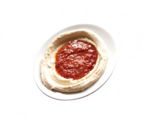 Hummus with mtbuha at Shoshana Restaurant, Bangkok