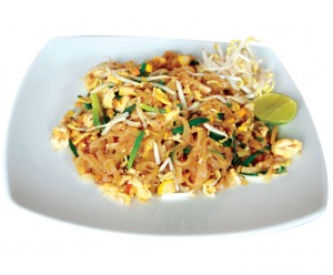 Pad thai with vegetables at Shoshana Restaurant, Bangkok