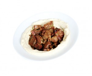 Hummus with lamb at Shoshana Restaurant, Bangkok